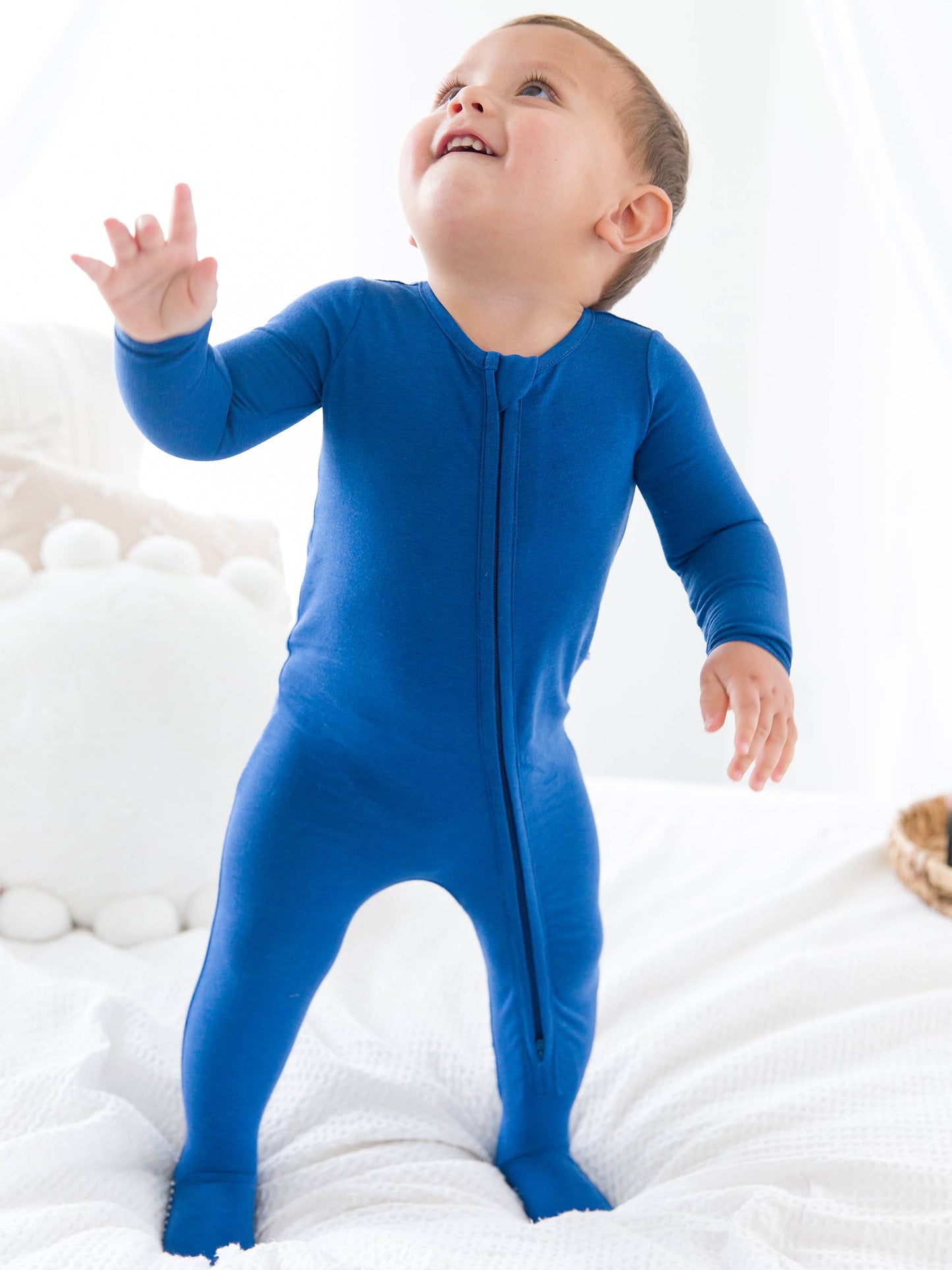 Baby Boys Starry Night Blue Modal Footed One Piece Pajama