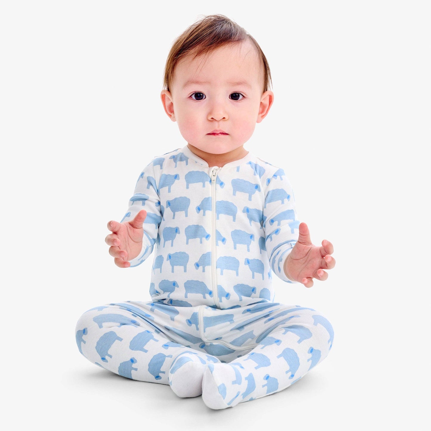 Organic Animal Friends Zip Footie