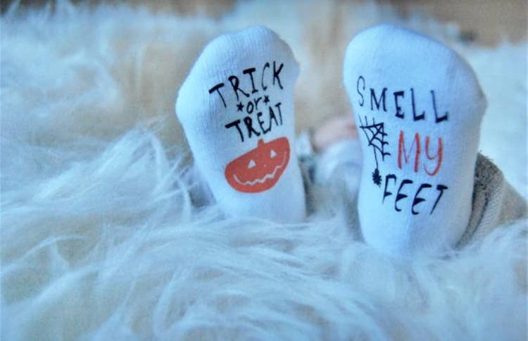 Trick or Treat Smell my Feet Halloween Socks