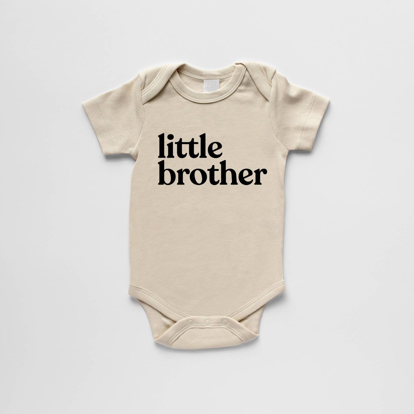 Cream Little Brother Organic Baby Bodysuit