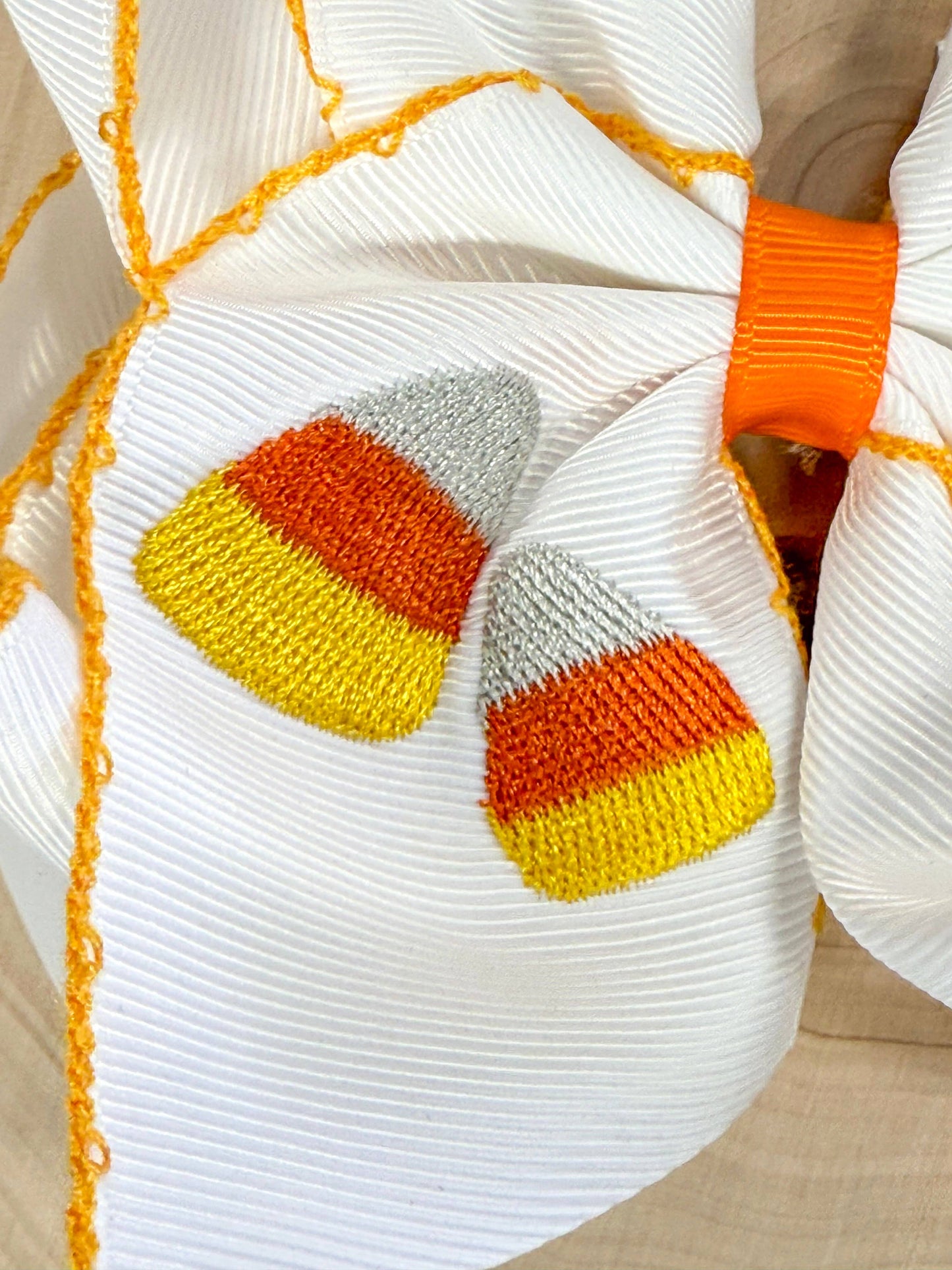 Candy Corn | Moonstitch Hair Bow