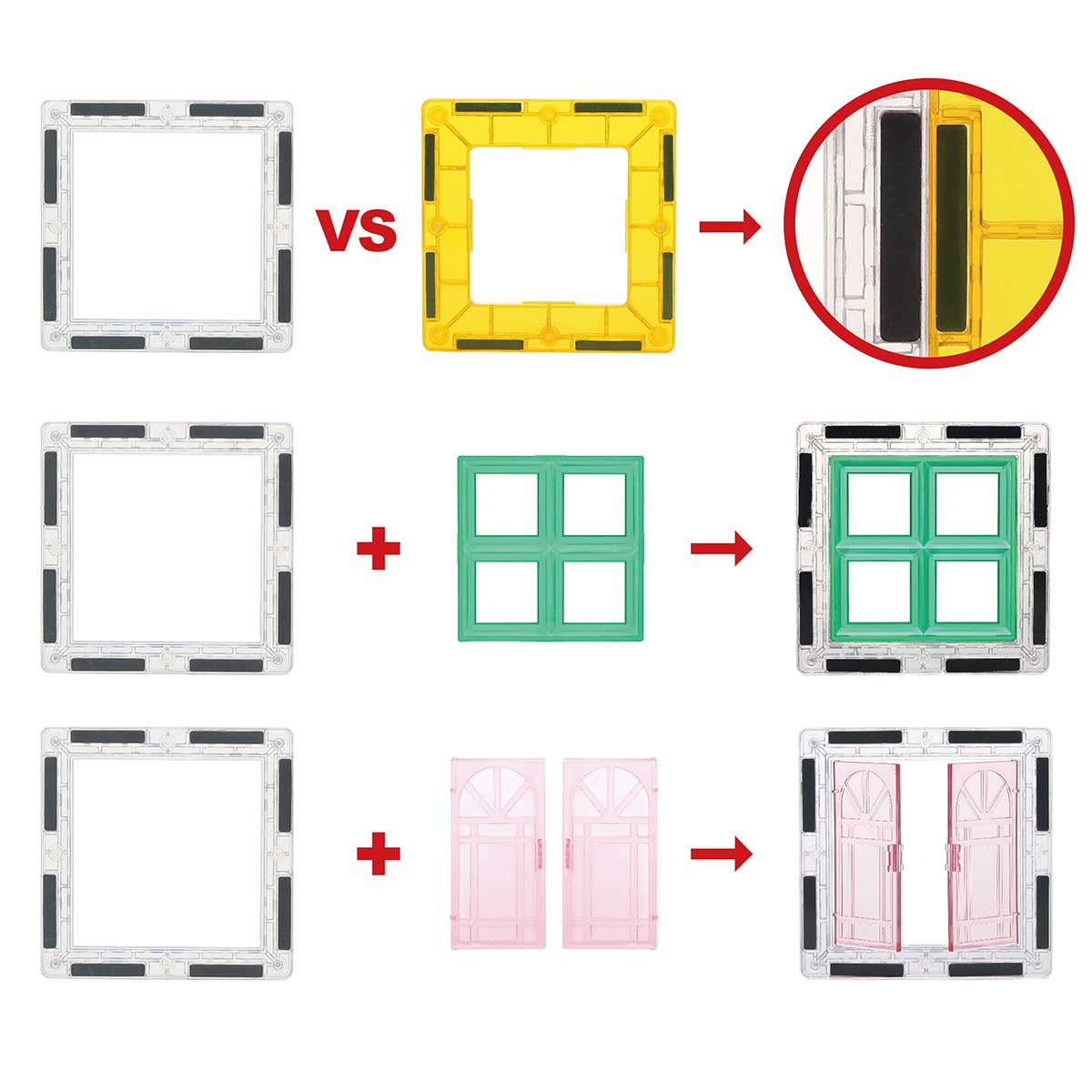 PicassoTiles 40 Piece Window And Door Clip In Tile