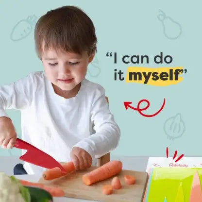 6 Piece Kids Cutting Board and Knife Set