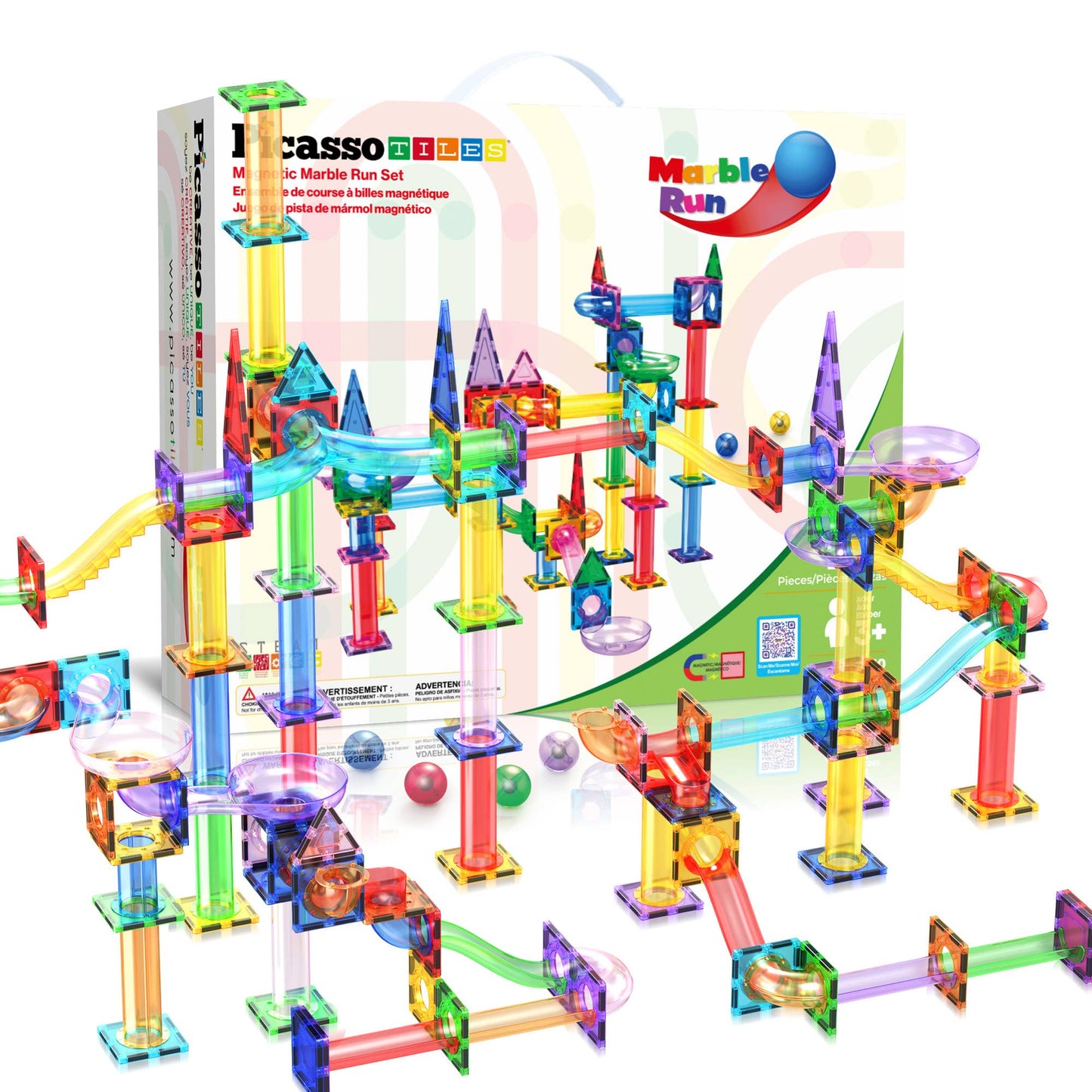 PicassoTiles Magnetic (Marble Run) Set