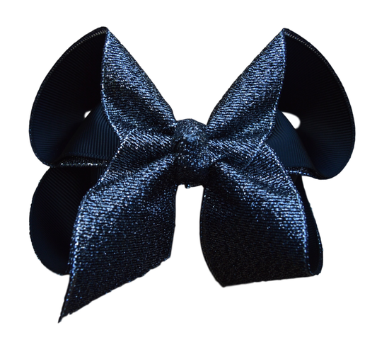 Black Glitter Bow ( DOES NOT FLAKE )
