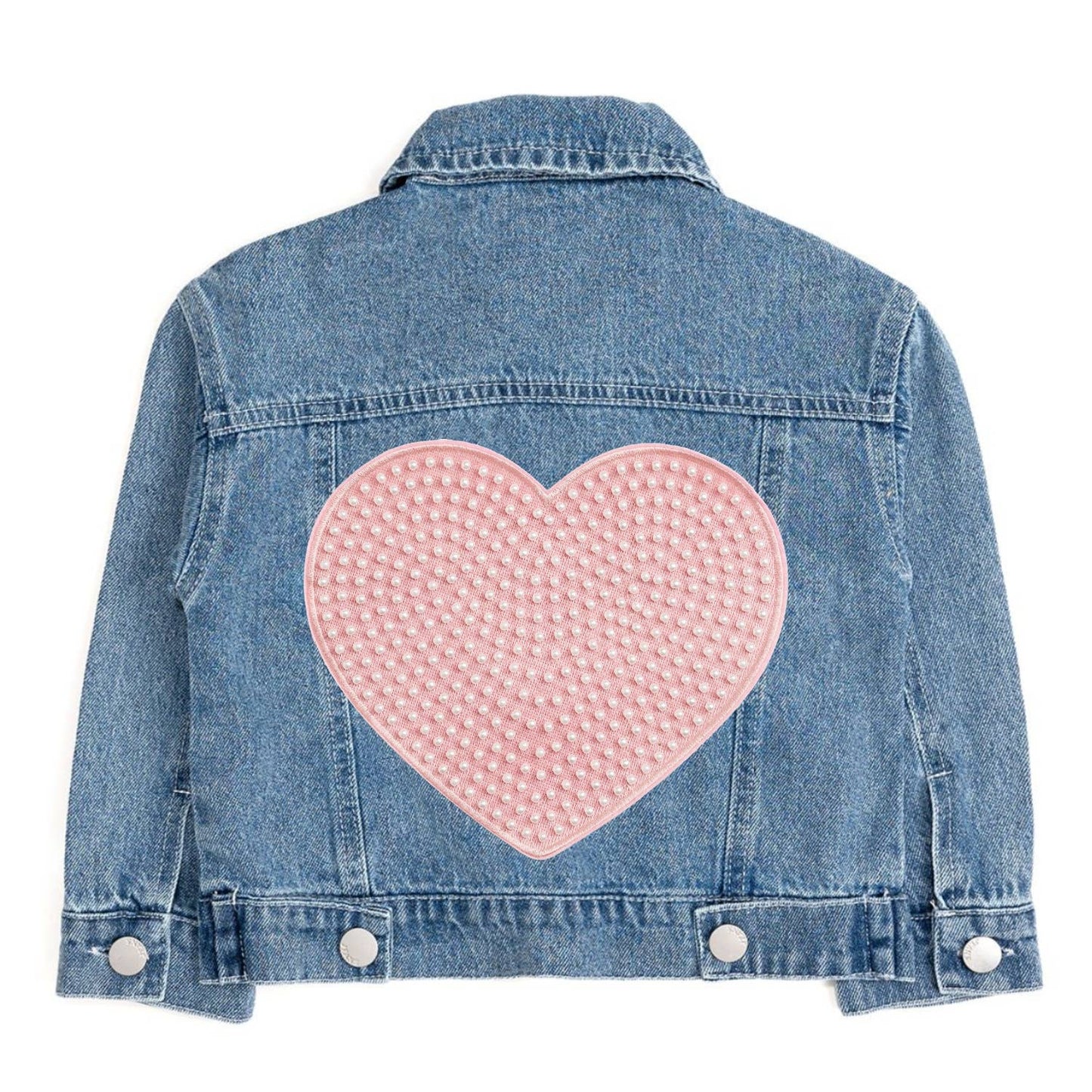 Pearl Heart Patch | Denim Jacket