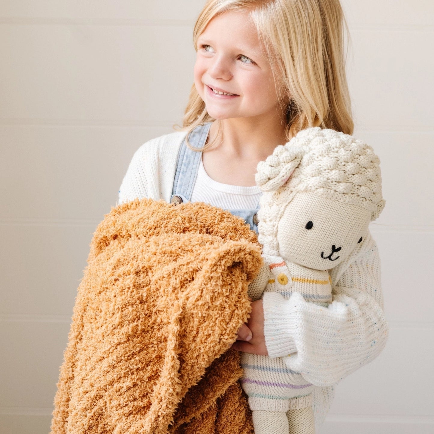 Golden Ribbed Bamboni Toddler Blanket