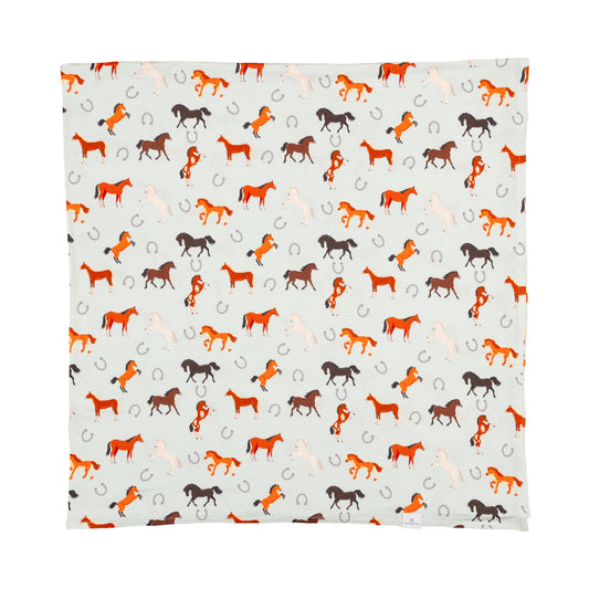 Western Horses Swaddle Blanket