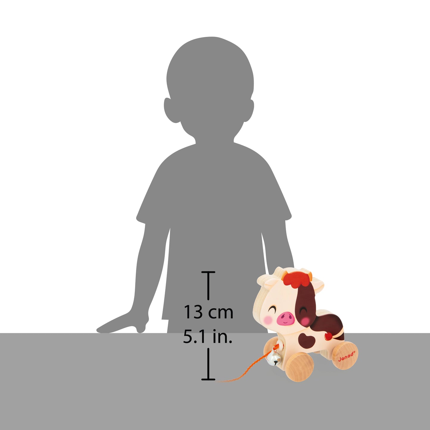 Farm Wooden Pull-Along Cow