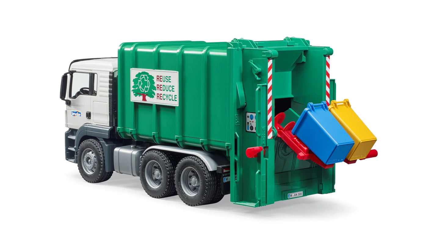 Bruder MAN TGS Rear Loading Garbage Truck (Green)