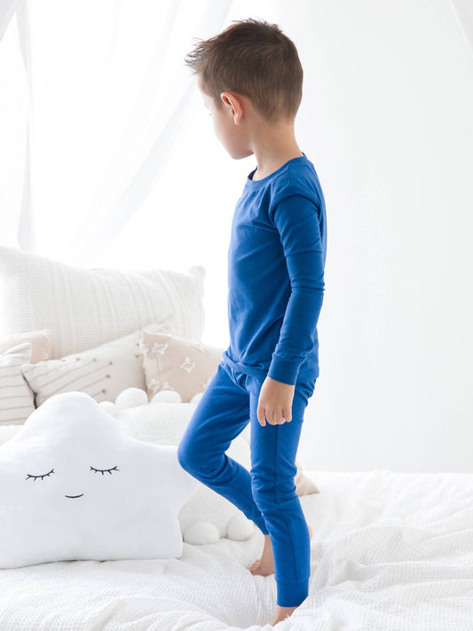 Boys Starry Night Blue Modal Long Sleeve Pajama