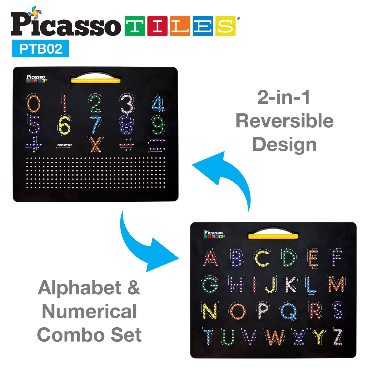 Alphabet and Number Magnetic Double-Sided Drawing Board