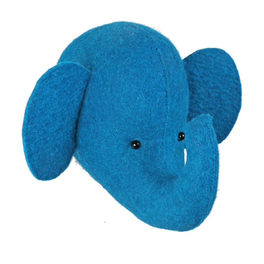 Blue Mini Elephant Head | Room Decor