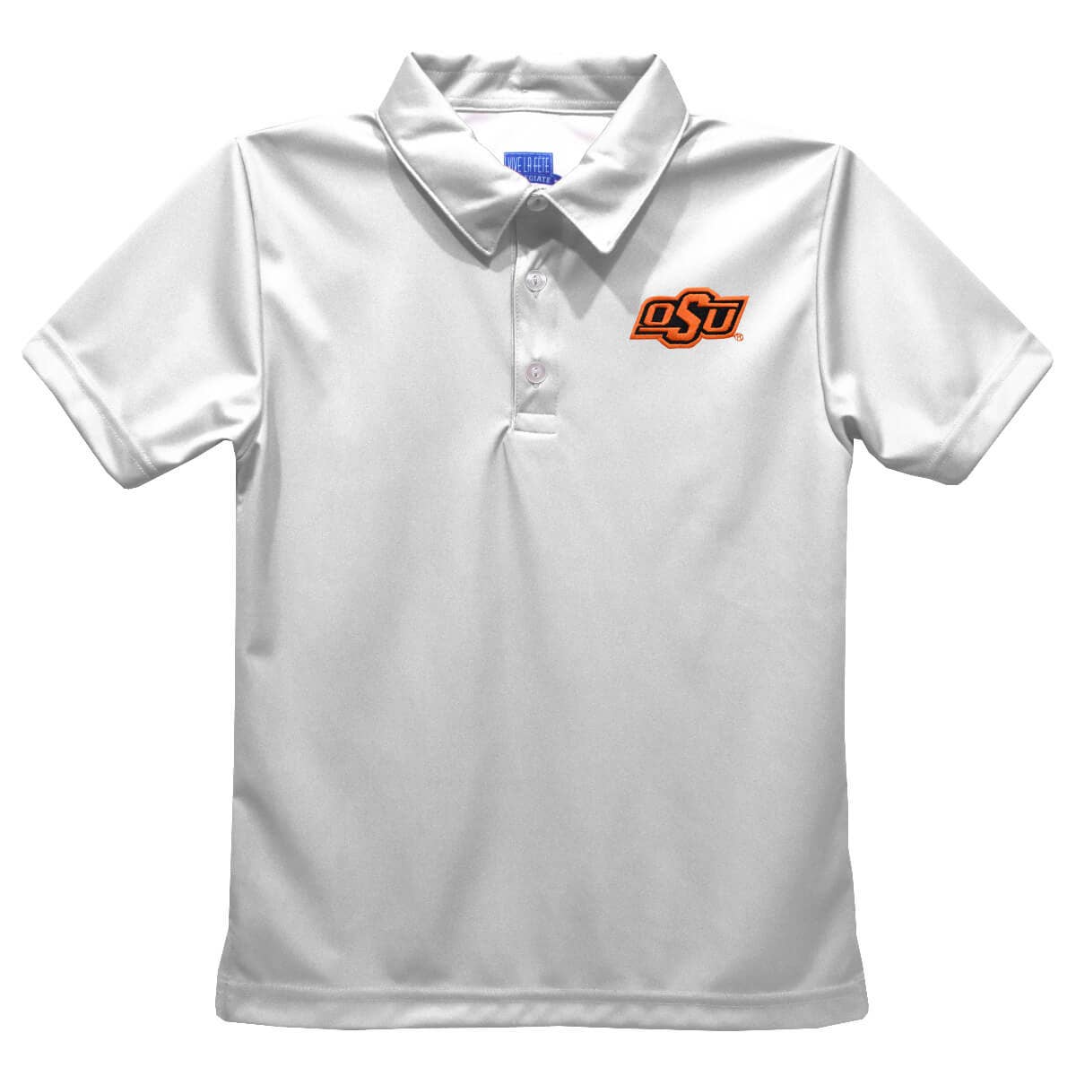 Oklahoma State Cowboys Embroidered White Polo Shirt