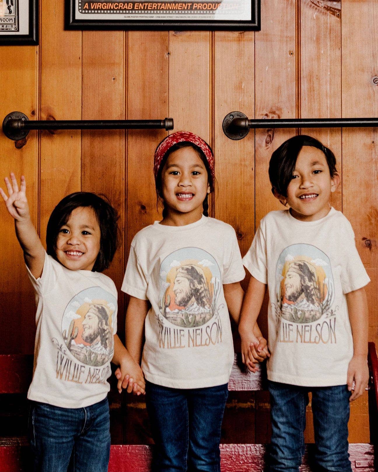 Children's Willie Nelson In the Sky Oatmeal Graphic Tee