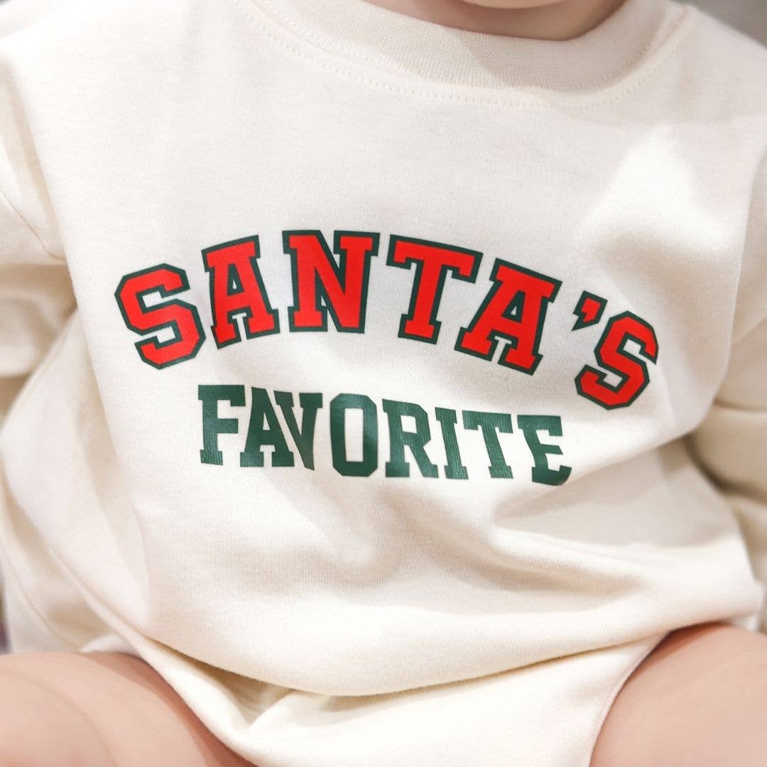 Santa's Favorite | Christmas Long Sleeve Romper