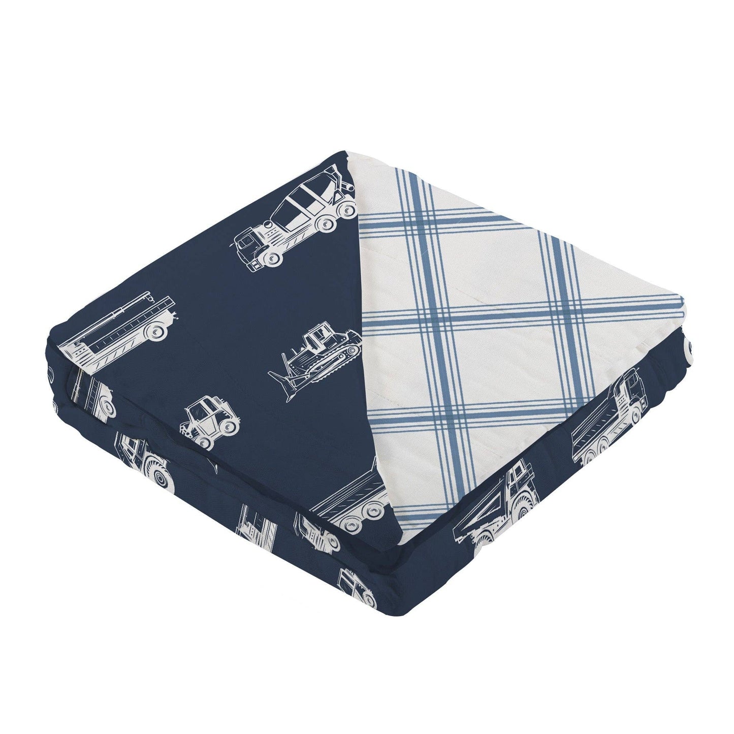 Things That Go and Buffalo Check Plaid | Newcastle Blanket