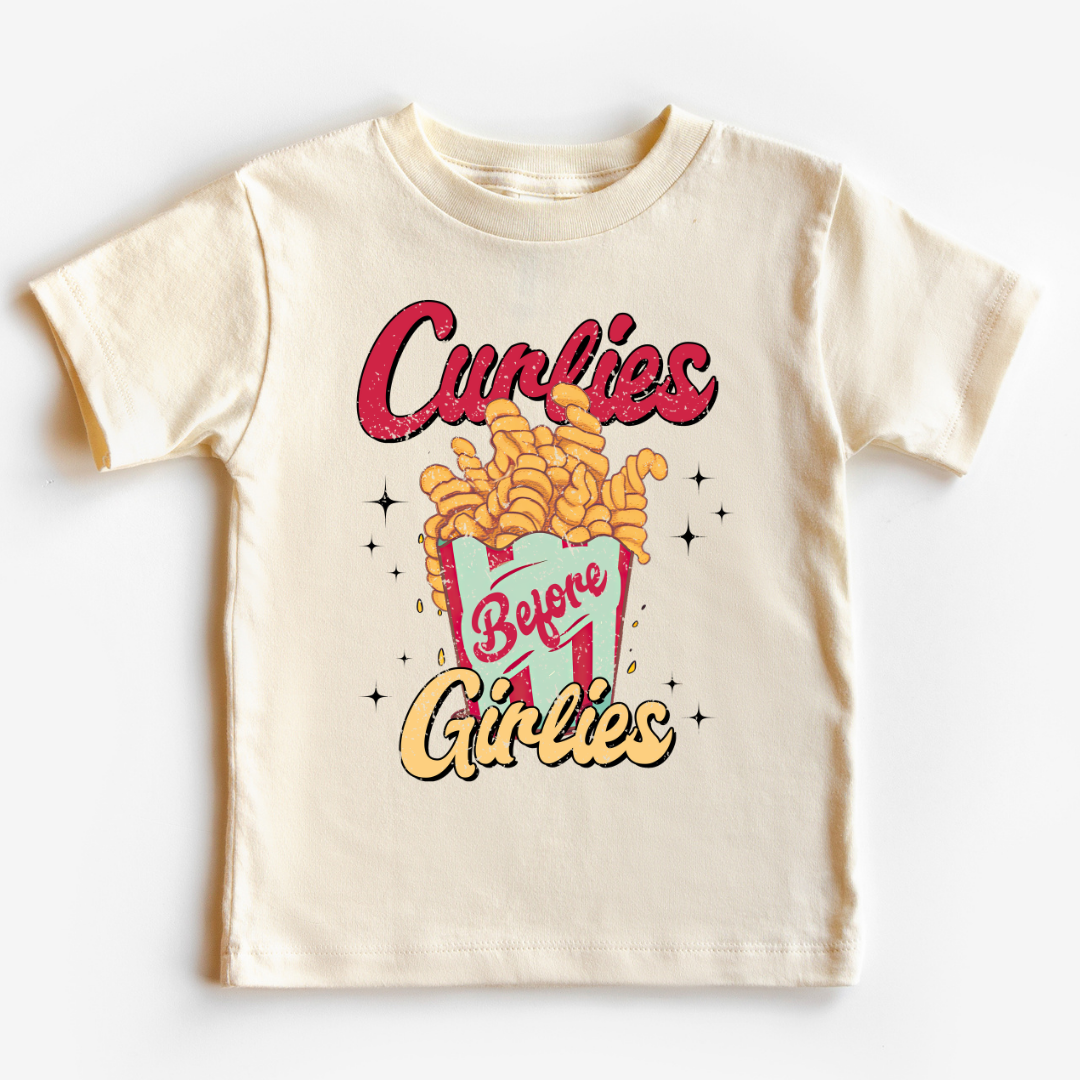 Curlies before Girlies Kids/Infant Valentines T-shirt