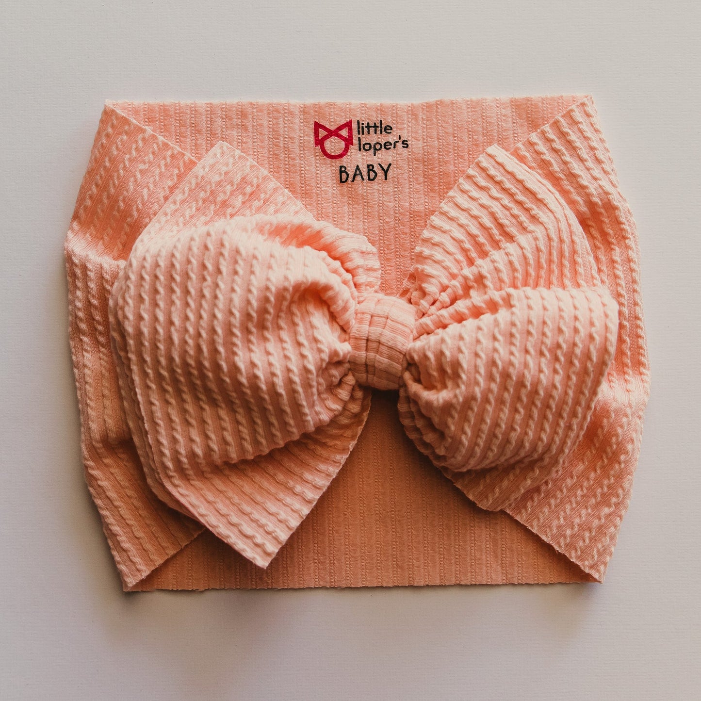 Ribbed Peach Headwrap - Mini