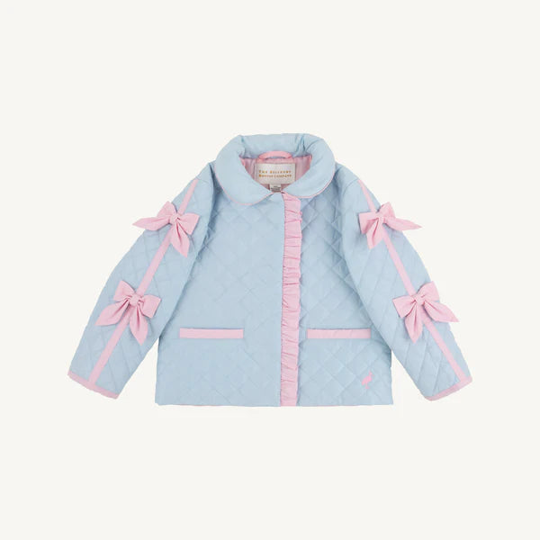 Julie Anne Jacket | Buckhead Blue with Palm Beach Pink Trim & Bows