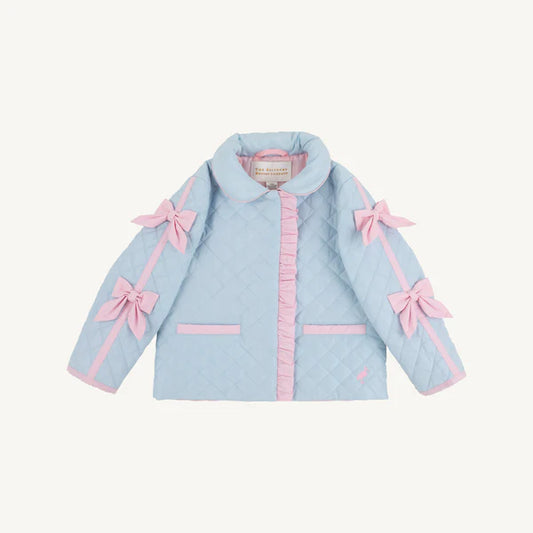 Julie Anne Jacket | Buckhead Blue with Palm Beach Pink Trim & Bows