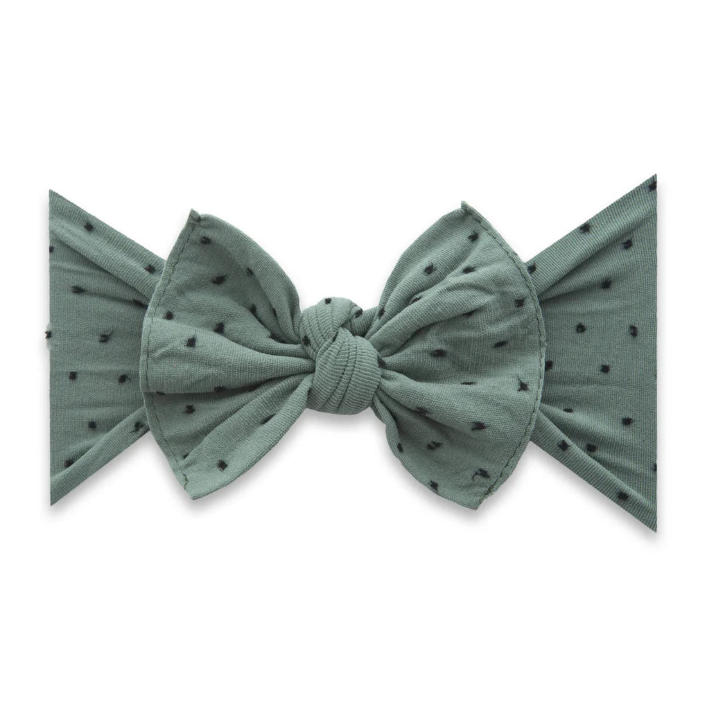 Shabby Dot Classic Knot | Nylon Headband Bow