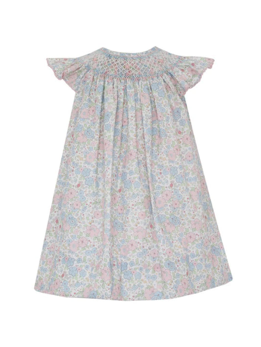 Pink and Blue Liberty Floral  | Bishop Dress w/ Angel Wing Sleeves