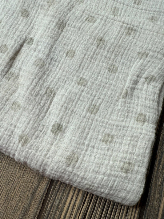 Grey Polka Dot | Muslin Swaddle