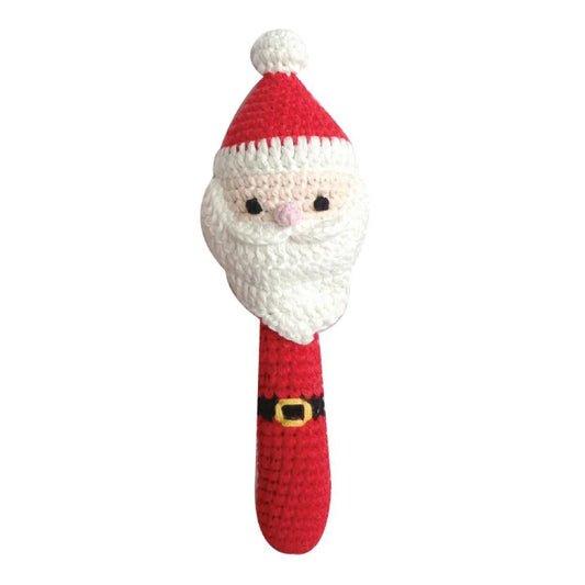 Zubels lil' simples Santa Stick Bamboo Rattle