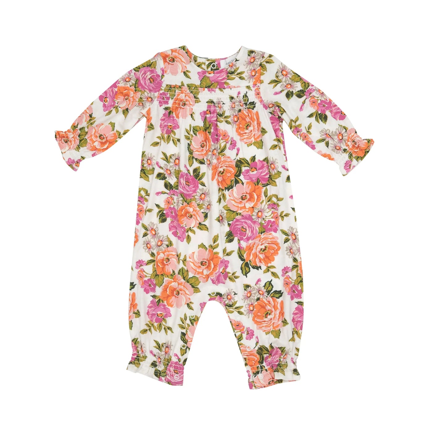Wild Rose Floral Smocked Romper
