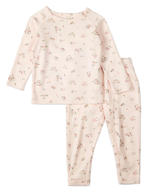 Cameo Florals 2 pc Pajama Set - Soft Pink