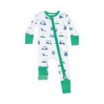 2 Way Zipper Romper Vintage Golf Carts-Blue
