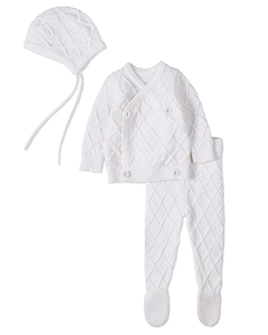 Simply Sweet 3pc Knit Set - White