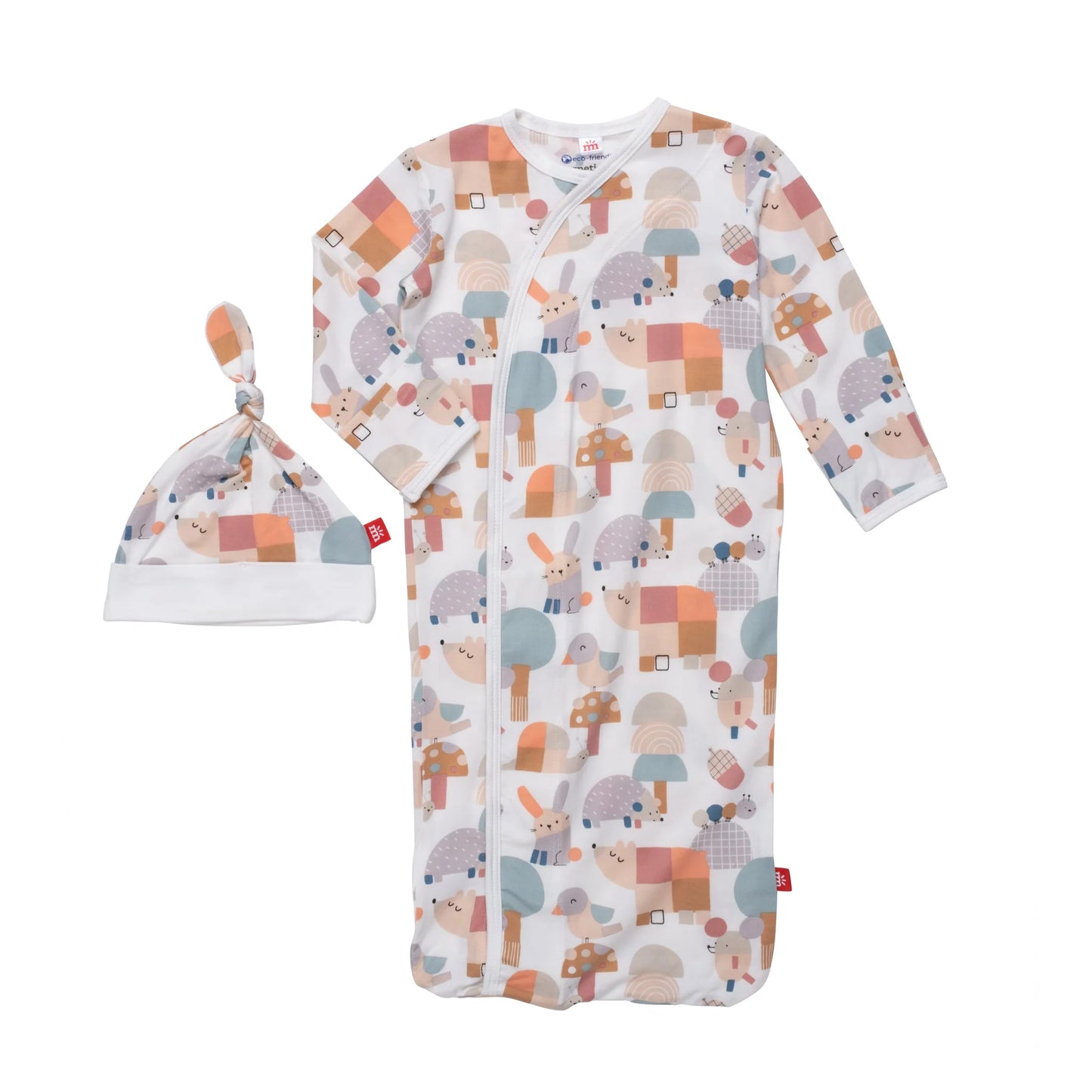Willow Grove Modal Magnetic Cozy Sleeper Gown + Hat Set