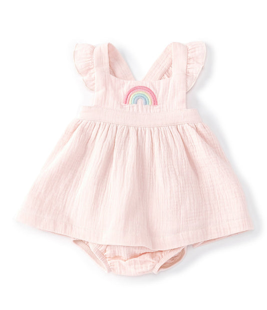 Rainbows Pinafore Top and Bloomer Set