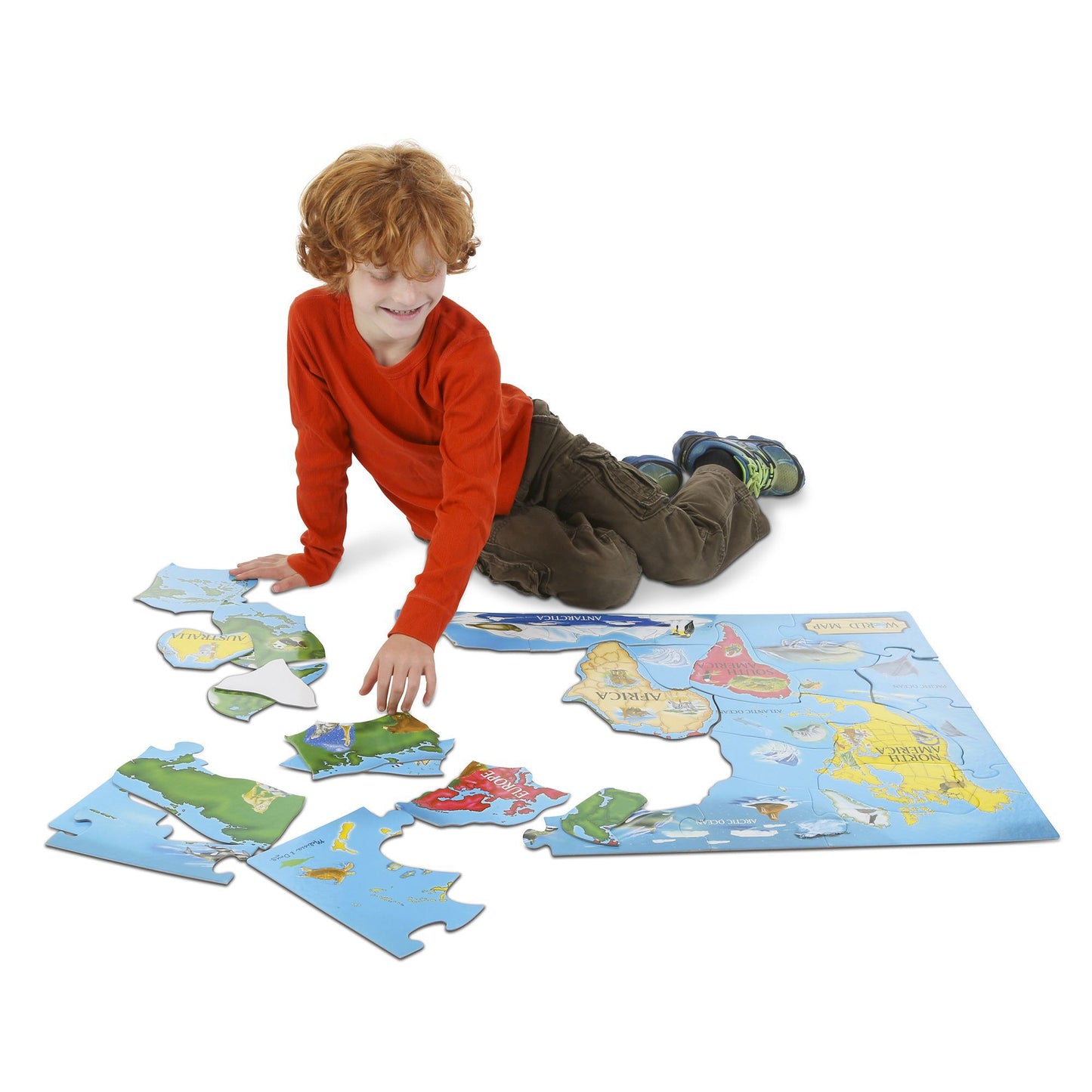 World Map Floor Puzzle - 33 Pieces