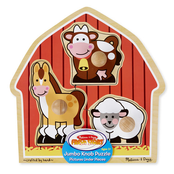 Barnyard Animals Jumbo Knob Puzzle - Melissa & Doug