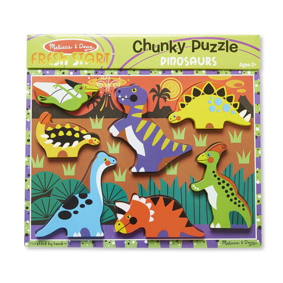 Dinosaurs Chunky Wooden Puzzle - Melissa & Doug