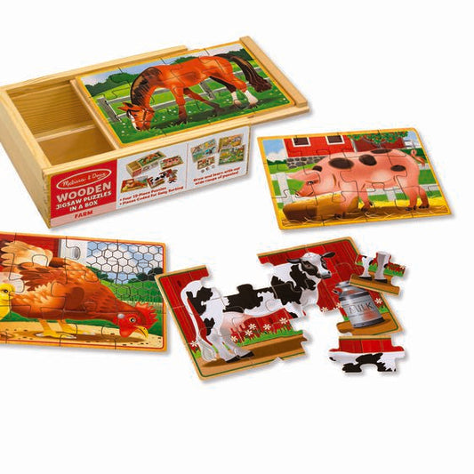 Farm Animals Jigsaw Puzzles in a Box
