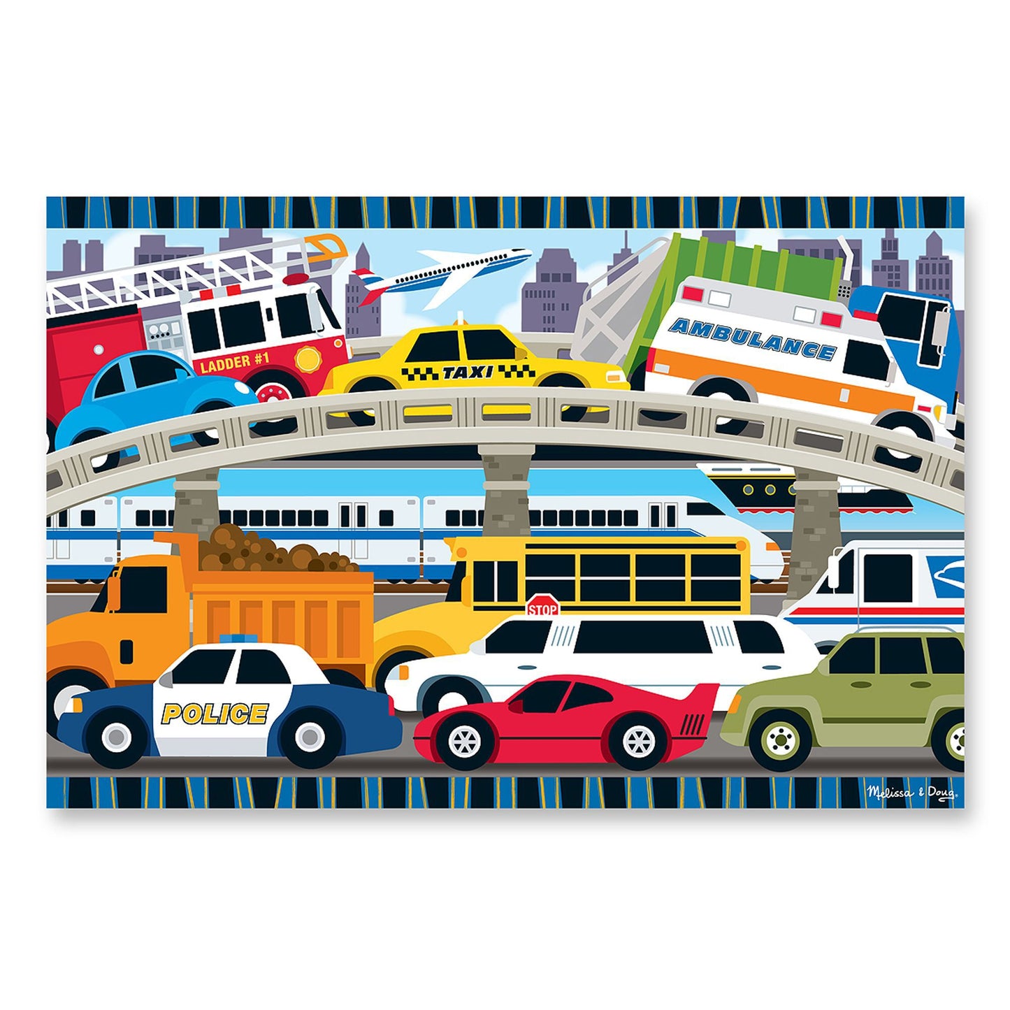 Traffic Jam Floor Puzzle - 24 Pieces