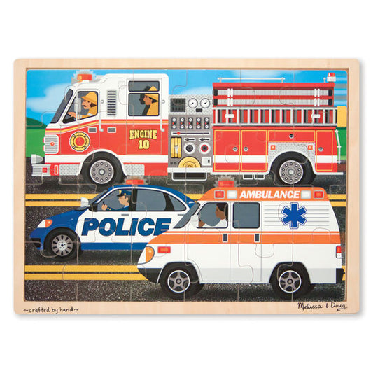 To the Rescue 24pc Wooden Jigsaw Puzzle