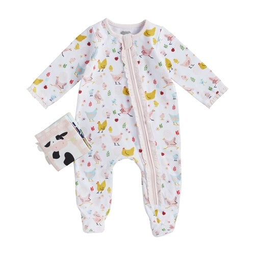 Girl Farm Sleeper and Book Set
