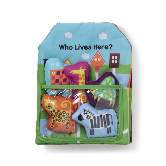 Who Lives Here Cloth Book - Soft Activity Book