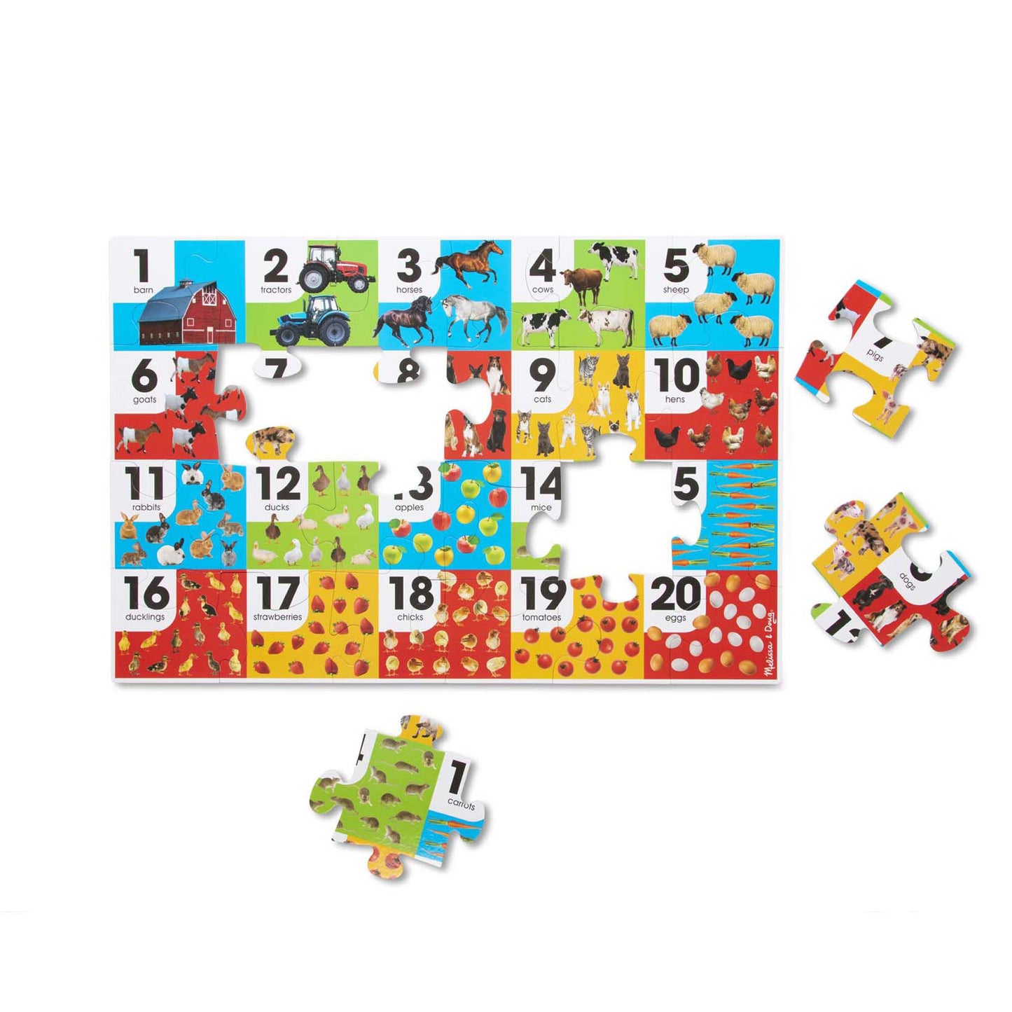 Farm Number Floor Puzzle
