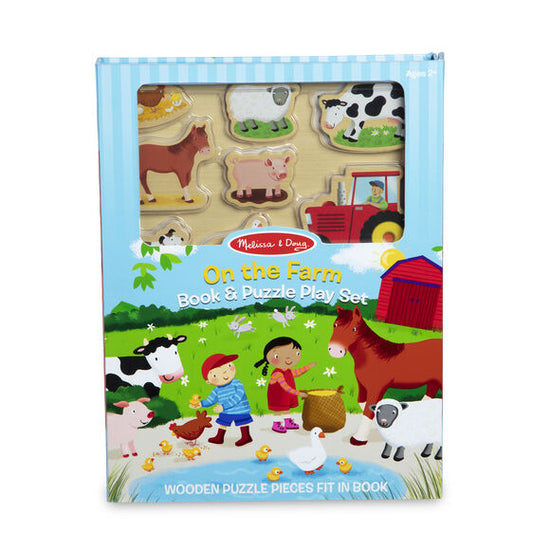 On the Farm Book & Puzzle Play Set