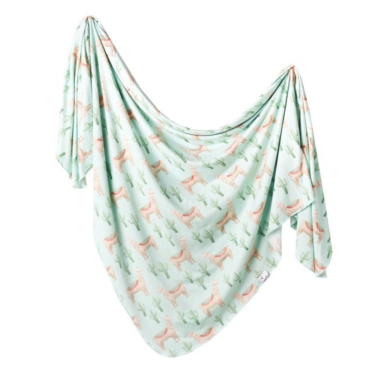 Copper Pearl Knit Swaddle Blanket - Cusco