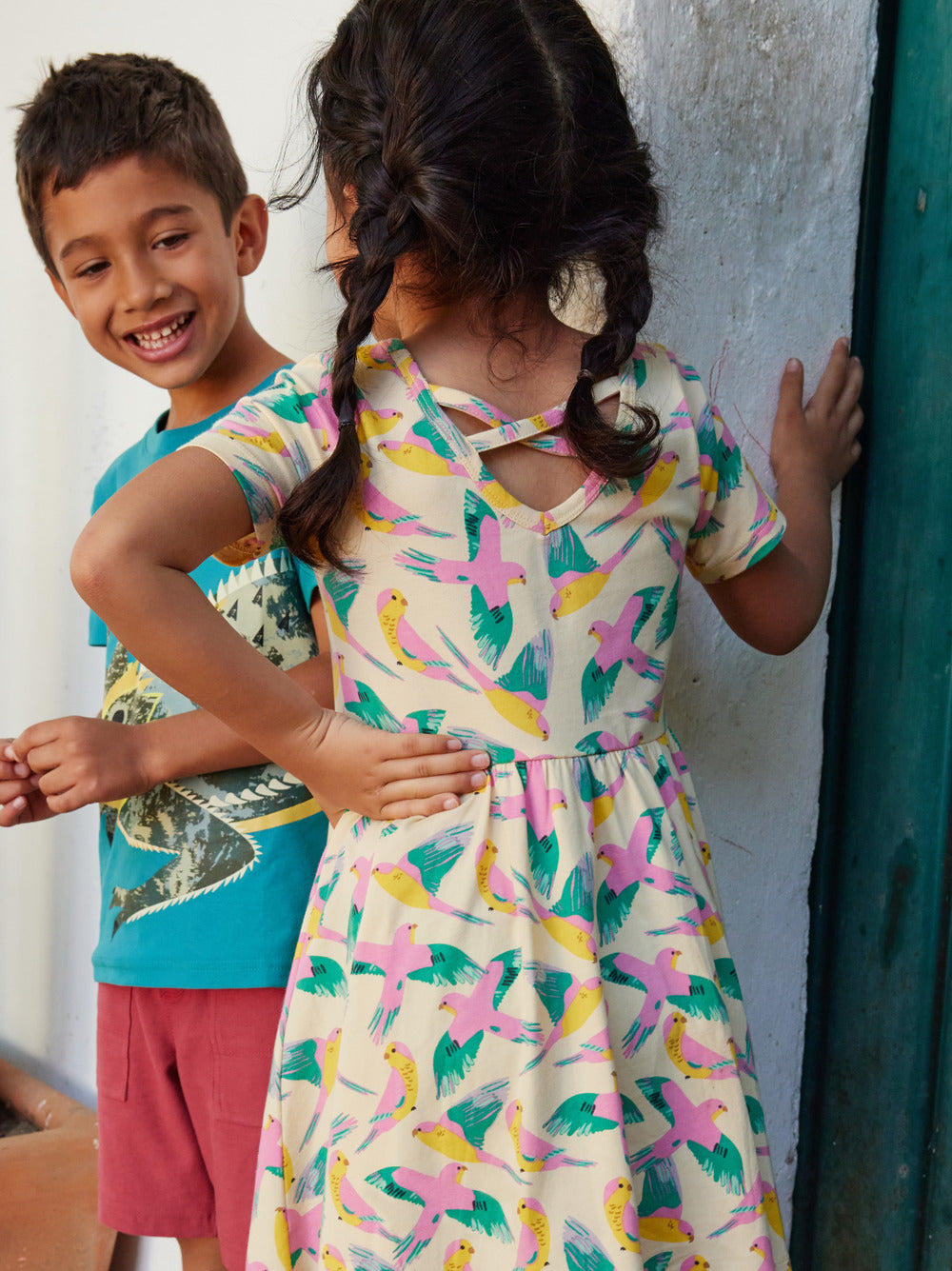 Parrot Polka Short Sleeve Ballet Dress