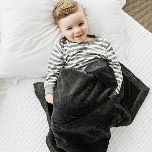 Charcoal Lush Receiving Blanket - Saranoni