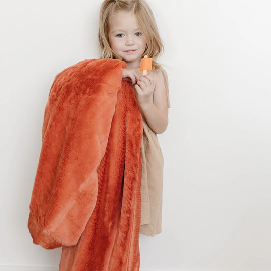 Tangerine Lush Receiving Blanket - Saranoni