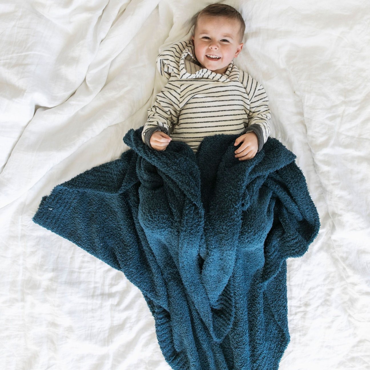 Nautical Navy Bamboni Toddler Blanket